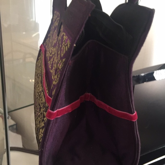 Dark purple Silk h/made bag for special occasions - Picture 4 of 4